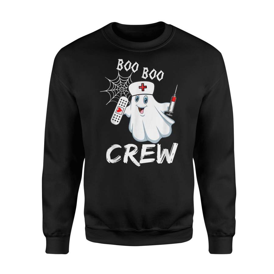 Boo Boo Crew Nurse Ghost Funny Halloween Costume – Premium Fleece Sweatshirt