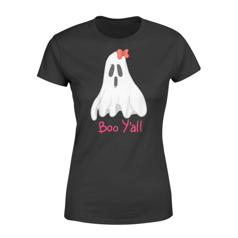 Boo Yall Girl Ghost Scary Creepy Halloween Party Costume – Standard Women’s T-shirt