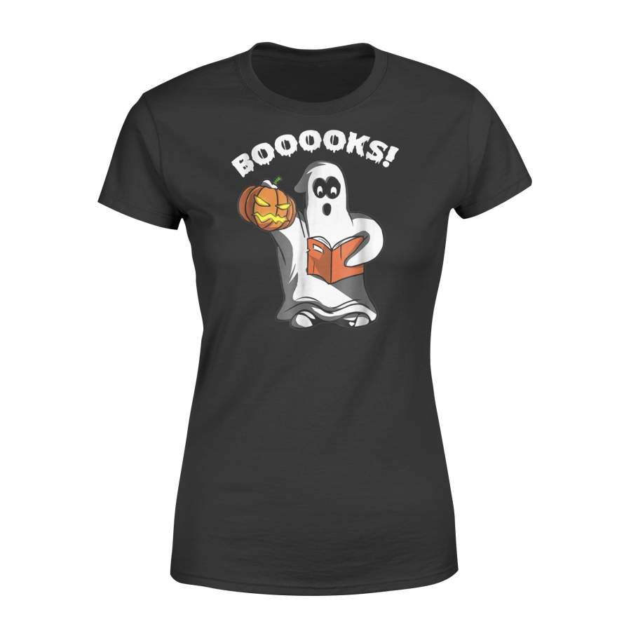 Booooks! Ghost Reading Books Halloween – Premium Women’s T-shirt