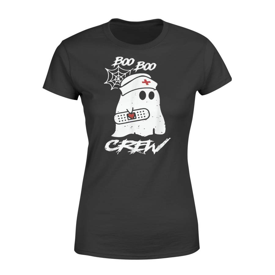 Boo Boo Crew Nurse Ghost Funny Halloween Costume Gift – Premium Women’s T-shirt