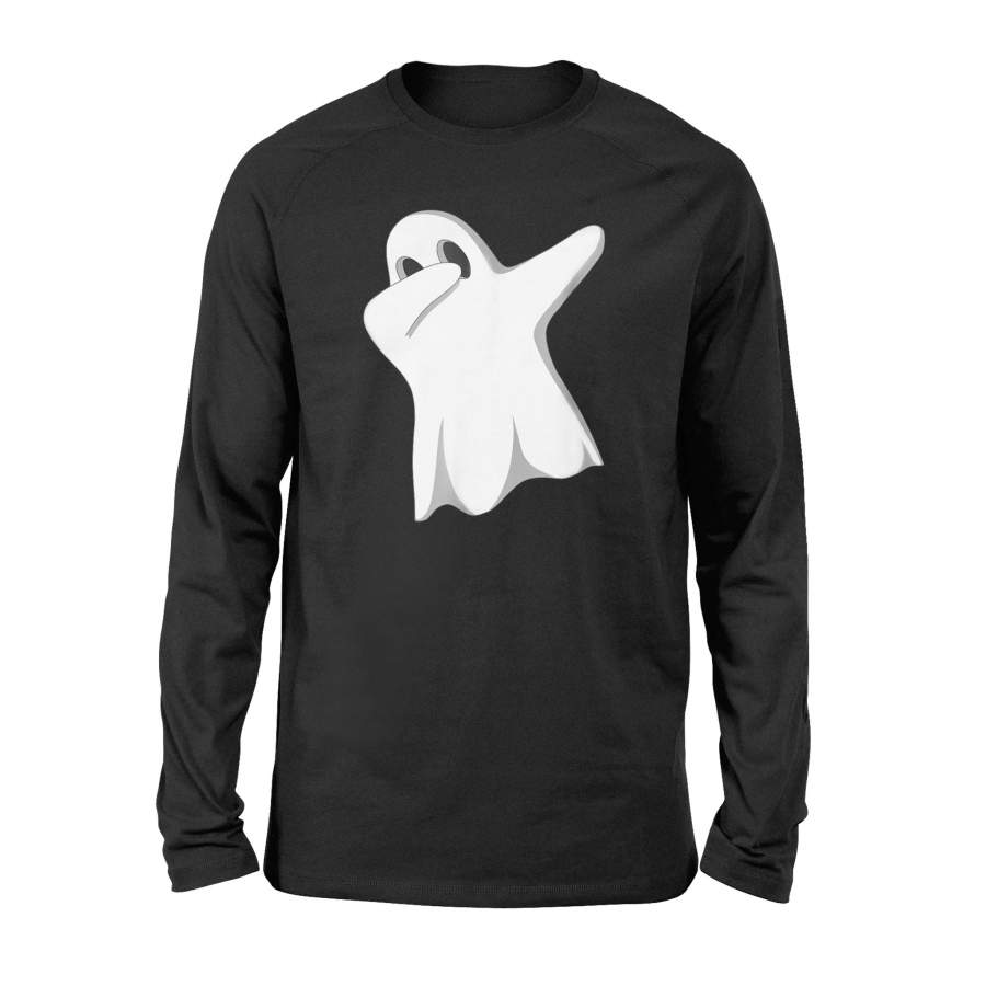 Halloween Gift – Dabbing Funny Ghost T-Shirt – Standard Long Sleeve