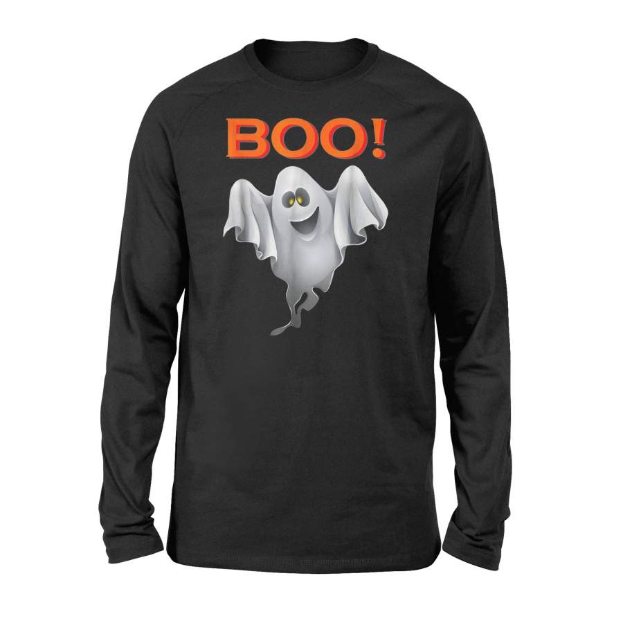 Halloween Ghost Shirt Saying Boo Halloween Costume Shirt – Standard Long Sleeve