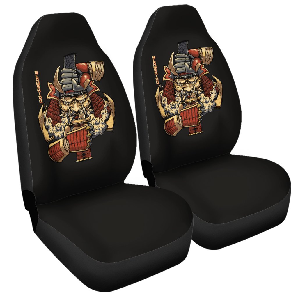 Japanese Ghost Samurai Print Universal Fit Car Seat Covers