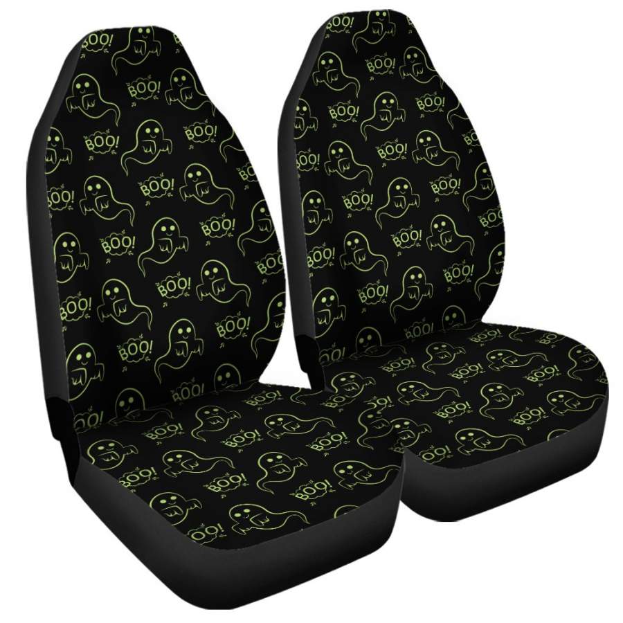 Boo Ghost Pattern Print Universal Fit Car Seat Covers