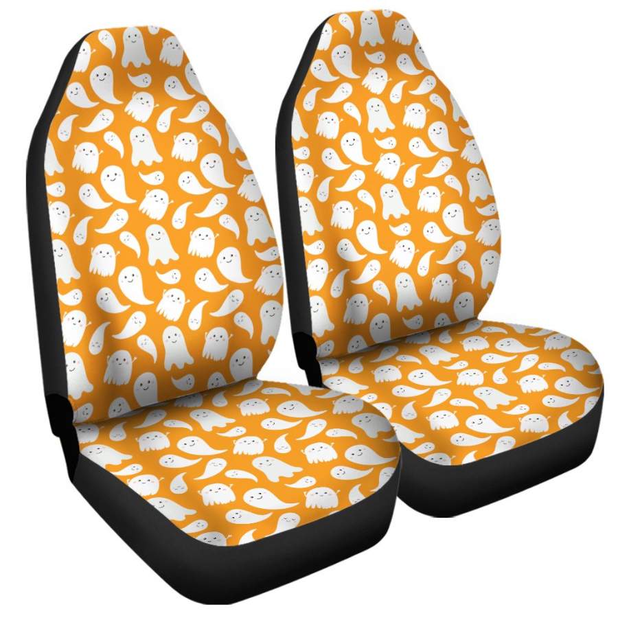 Little Halloween Ghost Pattern Print Universal Fit Car Seat Covers