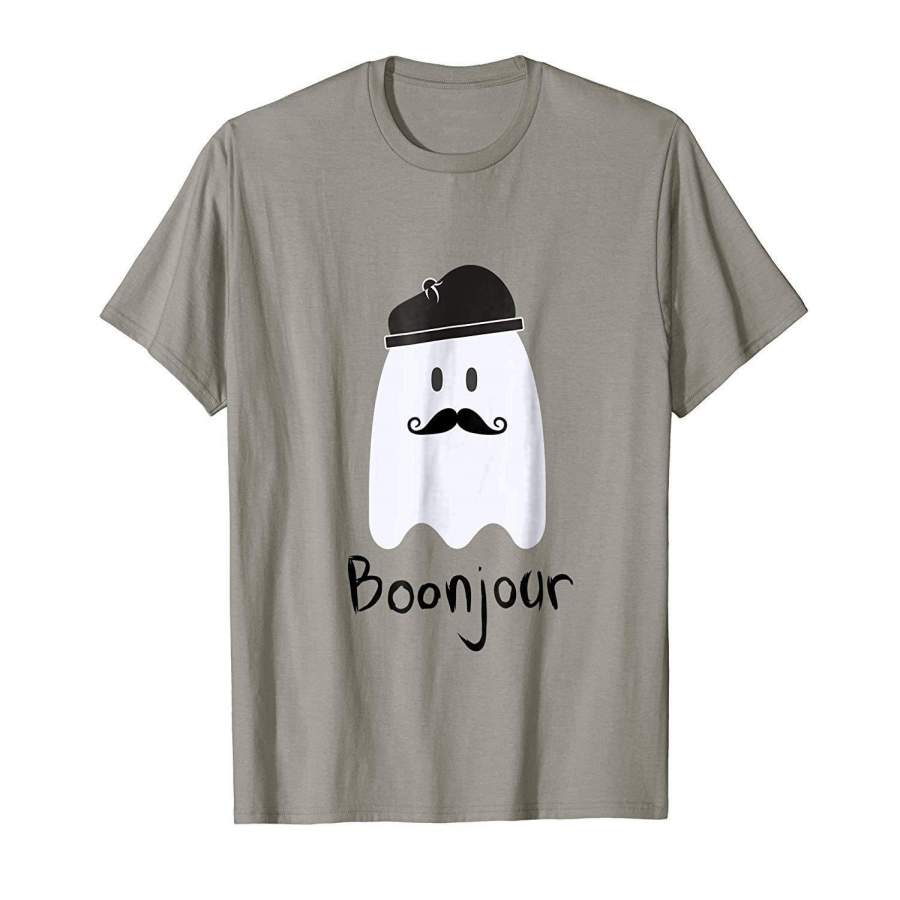 Funny French Teacher Halloween Bonjour Ghost Shirts