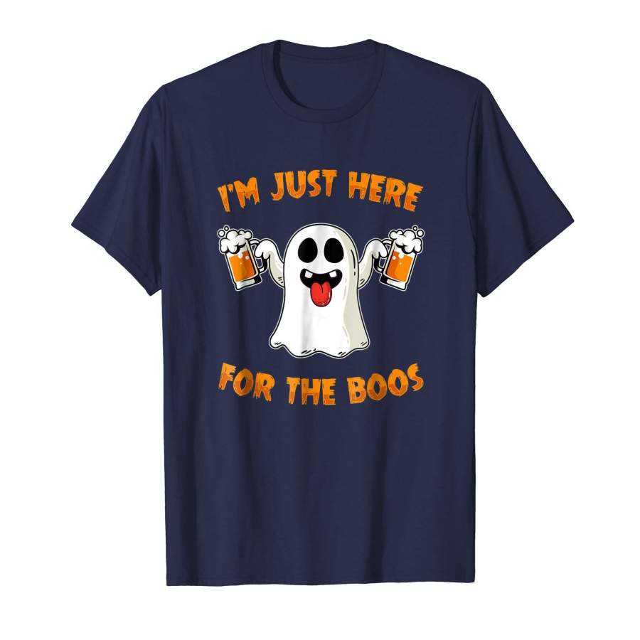 I’m Just Here For The Boos Shirt Funny Halloween Ghost Beer