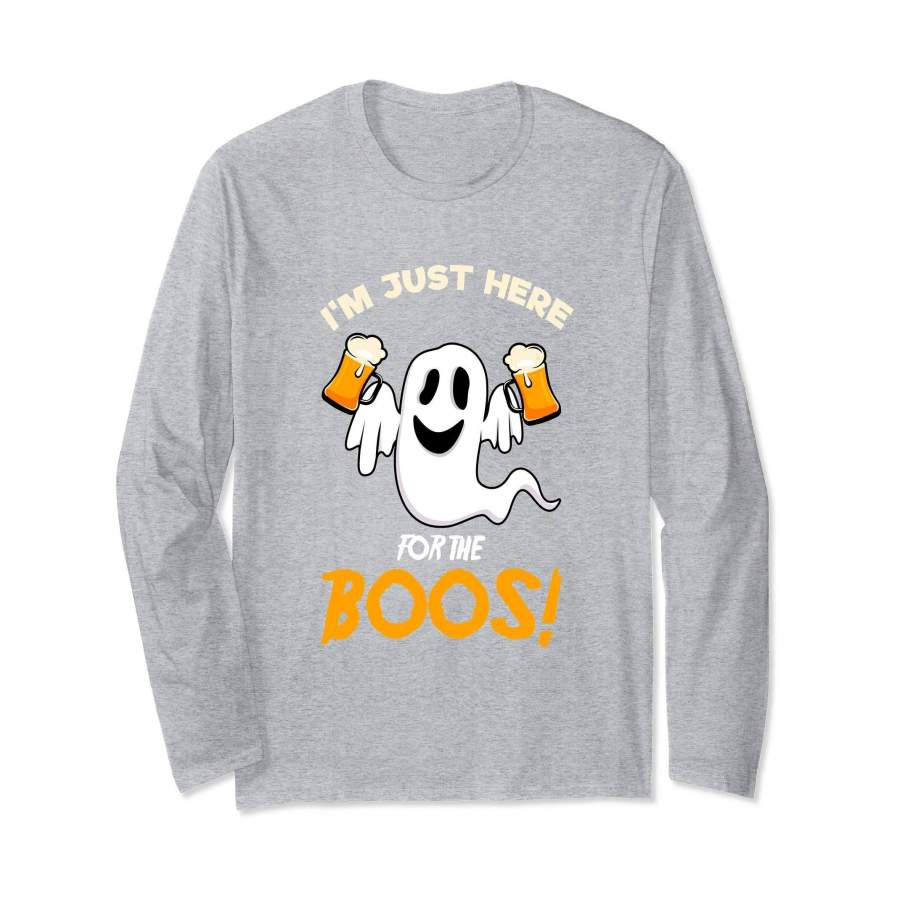 I’m Just Here For The Boos Halloween Ghost Long Sleeve Shirt