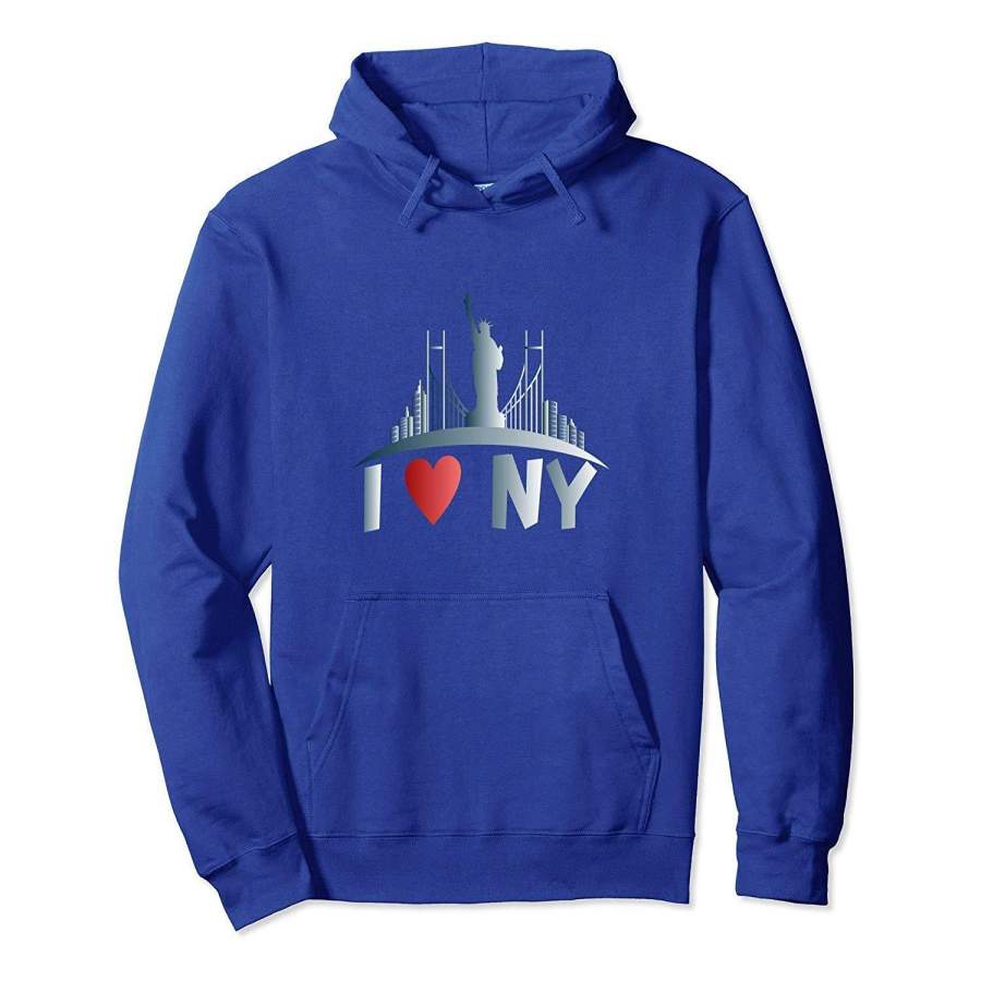 I Love New York Pullover Hoodie Heart NY Gift