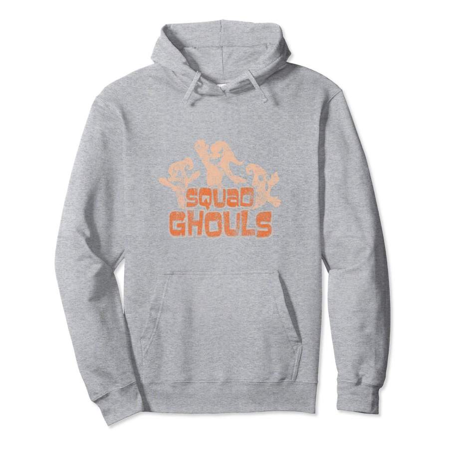 Funny Halloween Hoodie Squad Ghouls Scary Ghost Distressed