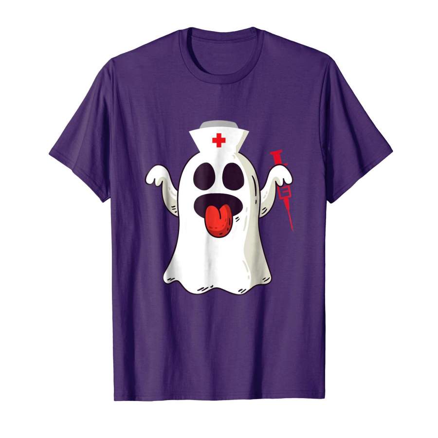 Funny Halloween Nurse ghost shirt – halloween costume