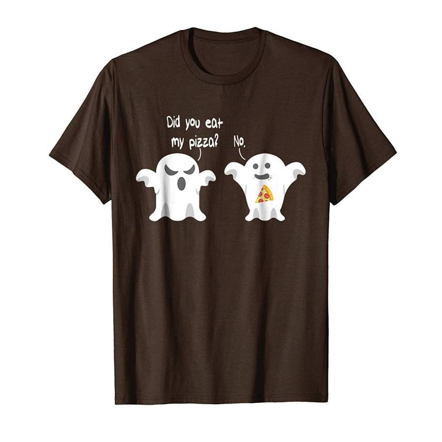 Funny Ghost Halloween Pizza T-Shirt