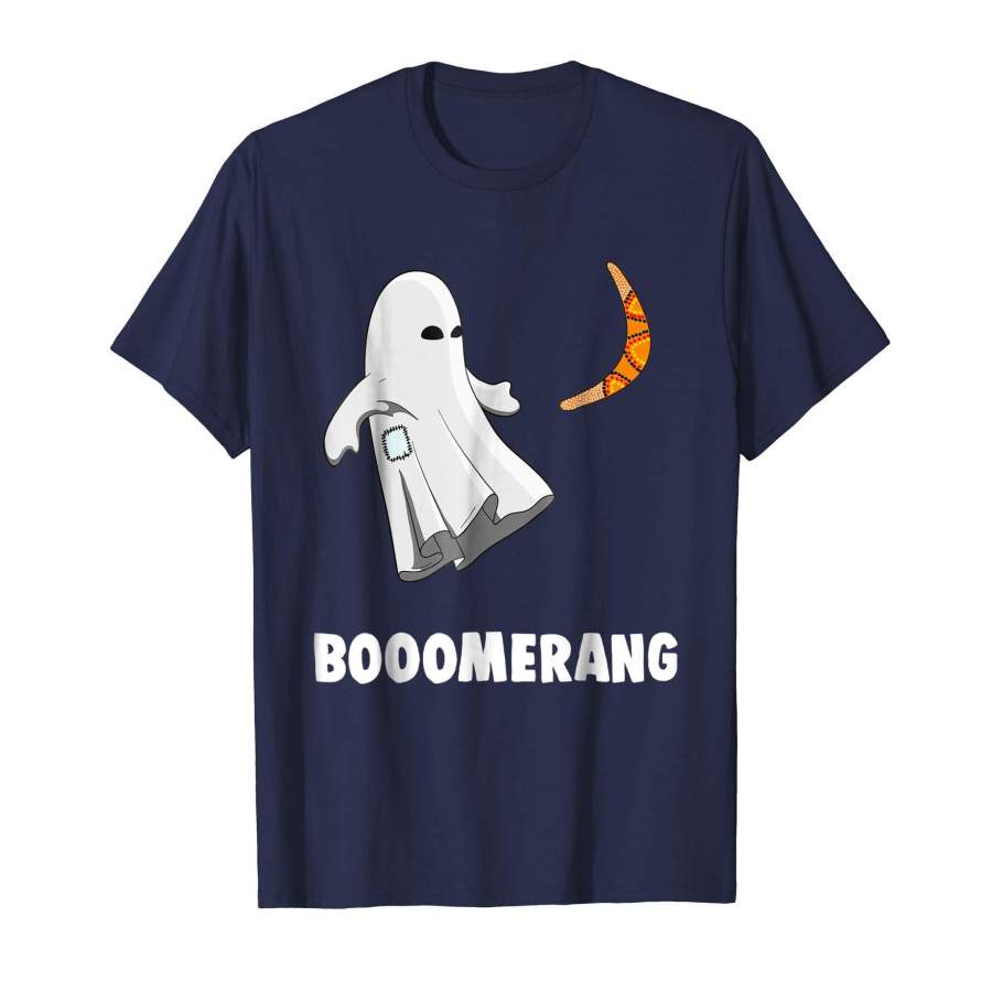 Funny Ghost Halloween T-shirt Boomerang Australian Costume