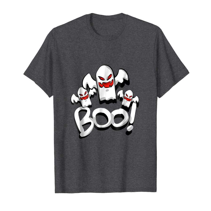 Funny Halloween Boo Tshirt with Scary Ghosts for Families