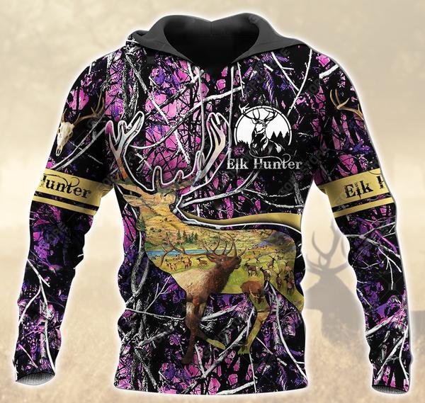 Elk Hunting Purple 3D All Over Print | Unisex | Adult | Ht5155