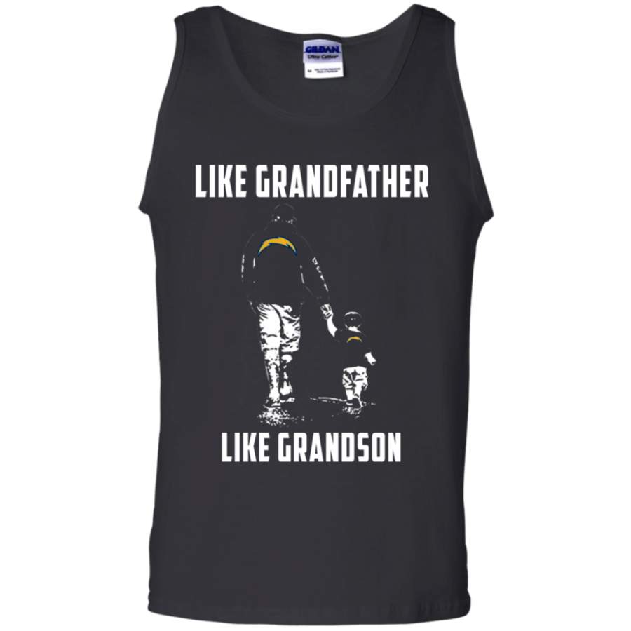 For Fun Los Angeles Chargers Like GrandFather Like GrandSon t shirt Cotton Tank Top