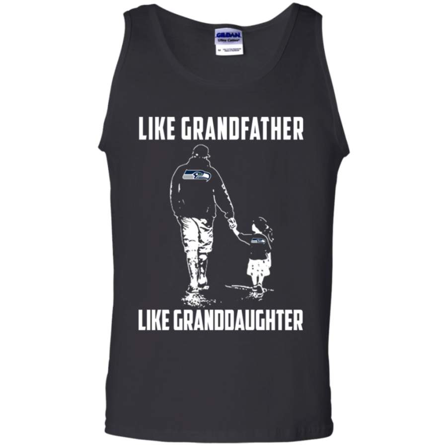 Fortuitous Seattle Seahawks Like GrandFather Like GrandDaughter t shirt Cotton Tank Top