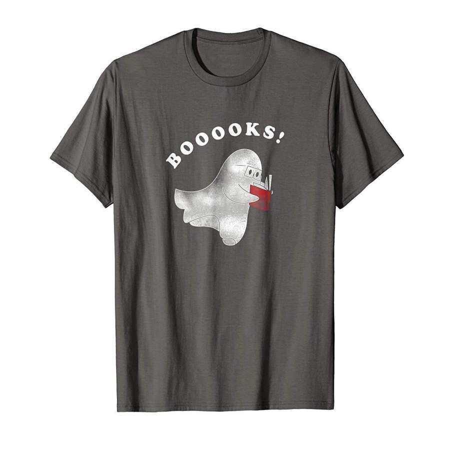 Booooks! Ghost Reading Books Halloween T-Shirt