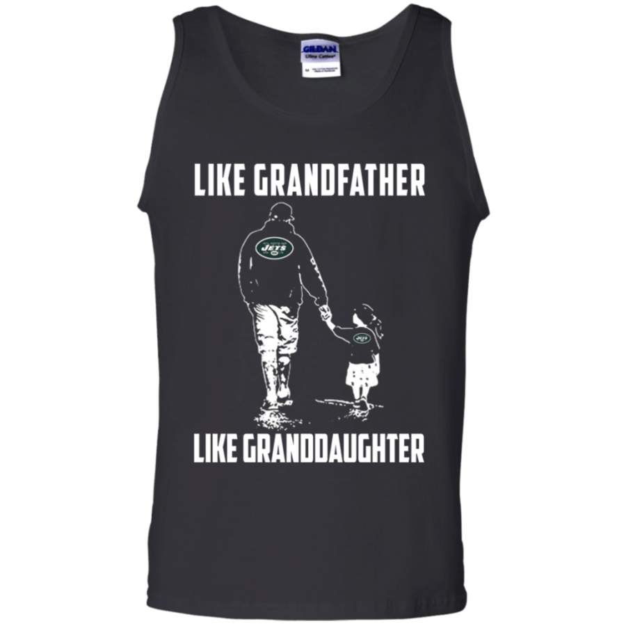 For Fun New York Jets Like GrandFather Like GrandDaughter t shirt Cotton Tank Top