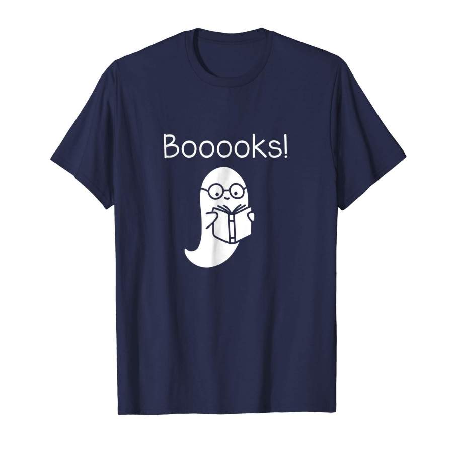 Booooks! Cute Ghost Reading Books Halloween T-Shirt