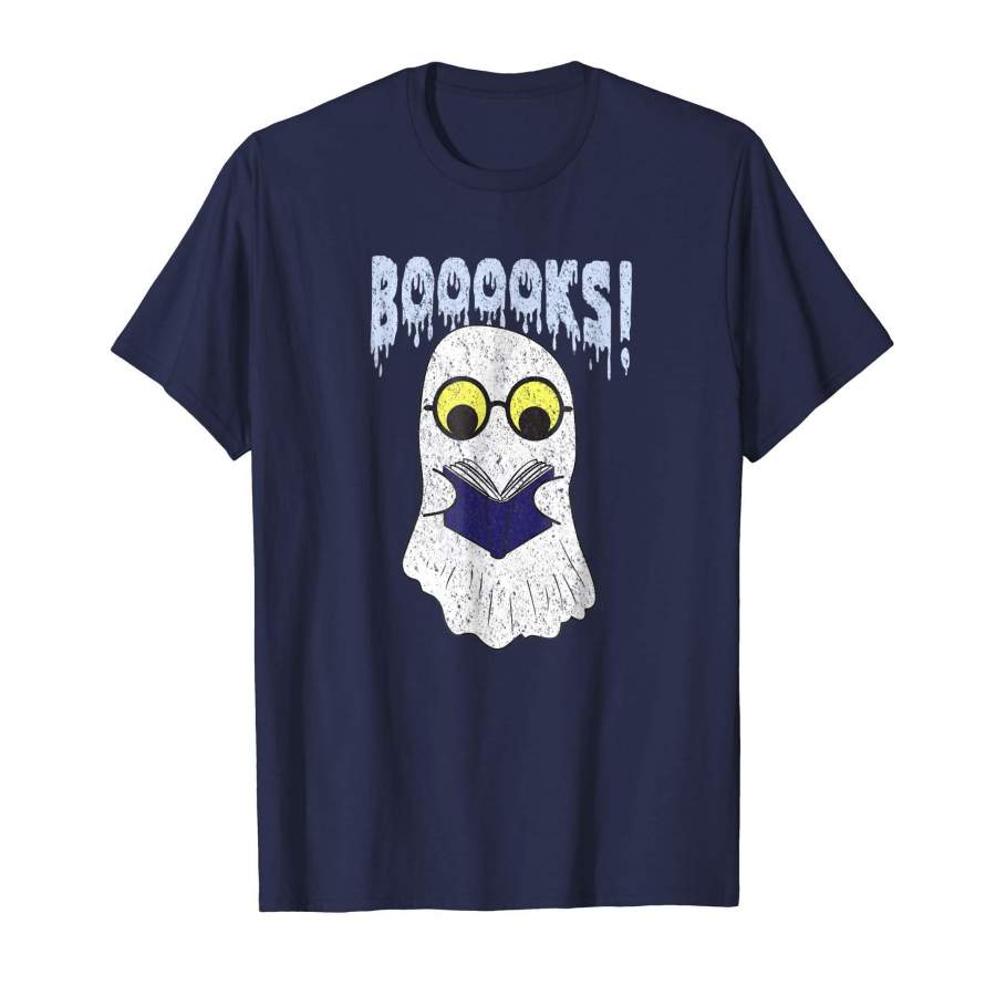 Booooks Ghost Book Reading Halloween Costume T-Shirt Gift