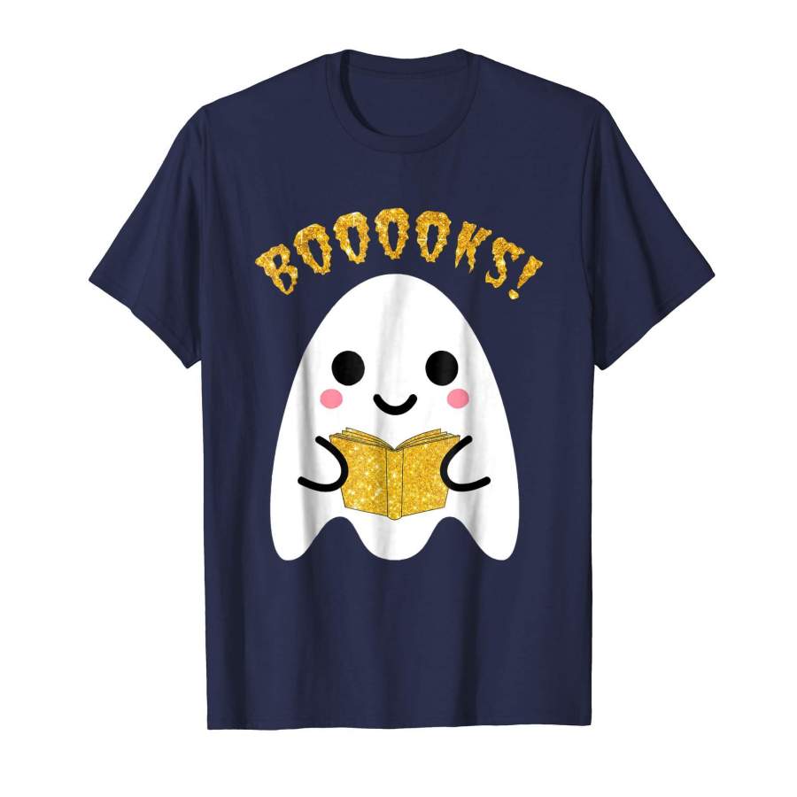 BOOOKS Ghost Reading Book Halloween Costume Shirt GIfts