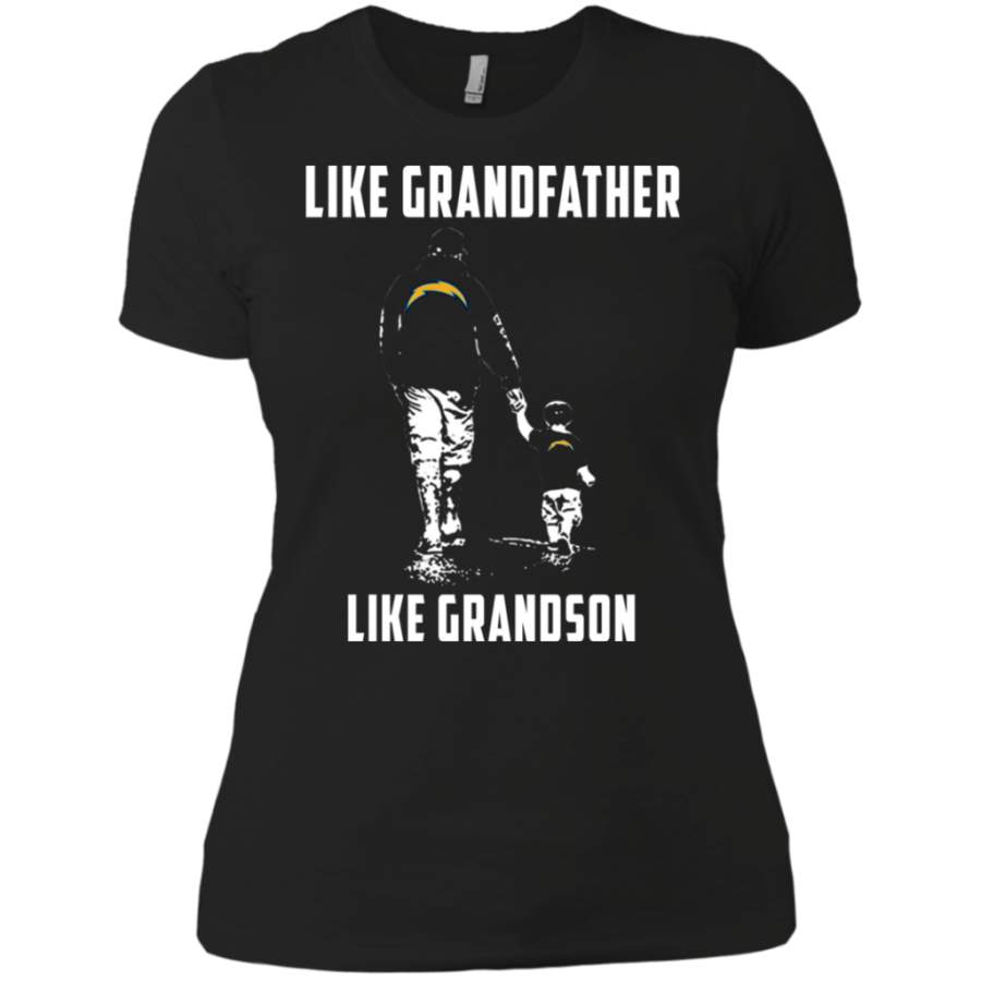 Excellent Los Angeles Chargers Like GrandFather Like GrandSon t shirt Ladies’ Boyfriend shirt