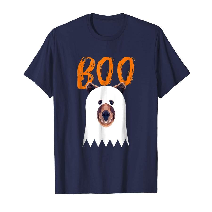 Boo Brown Bear Ghost Halloween T-Shirt Spooky Costume