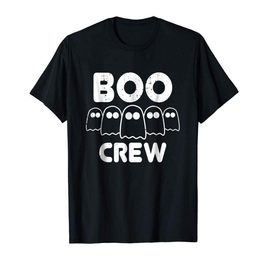 Boo Crew T-Shirt Halloween Funny Cute Ghost Party Outfit