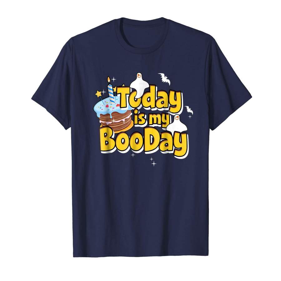 Boo Day Shirt | Halloween Happy Birthday Cake Ghost T-Shirt