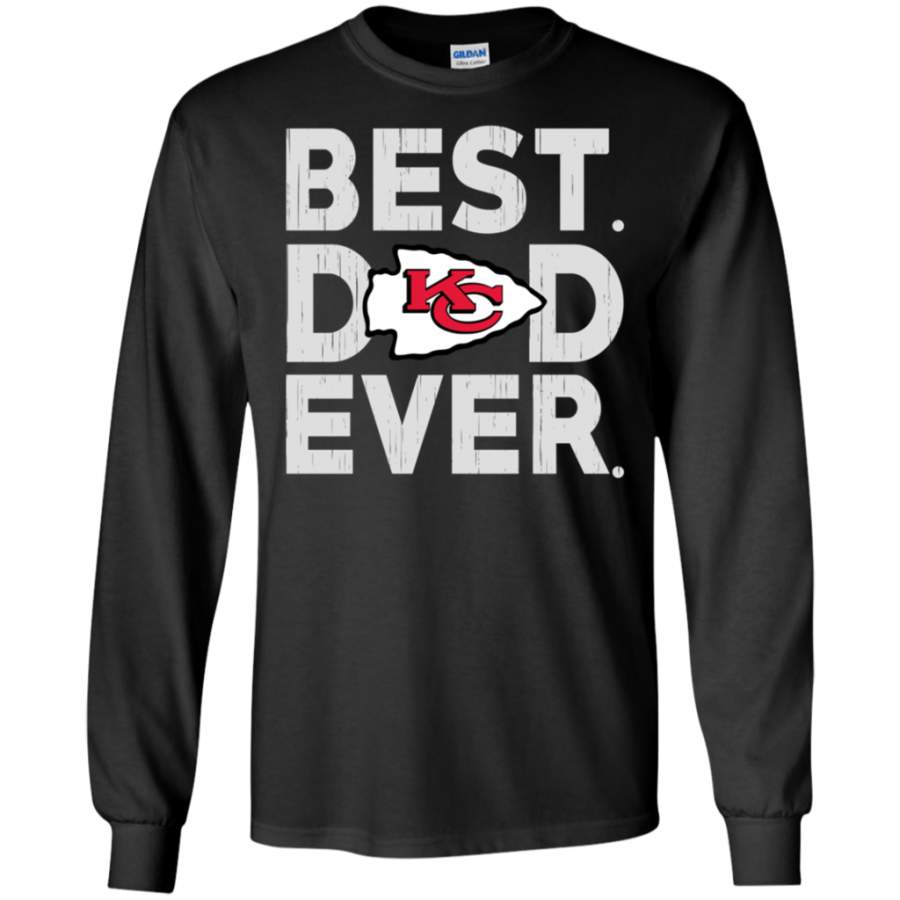 Funny Best Dad Ever Kansas City Chiefs Father’s Day Shirt G240 LS T-Shirt