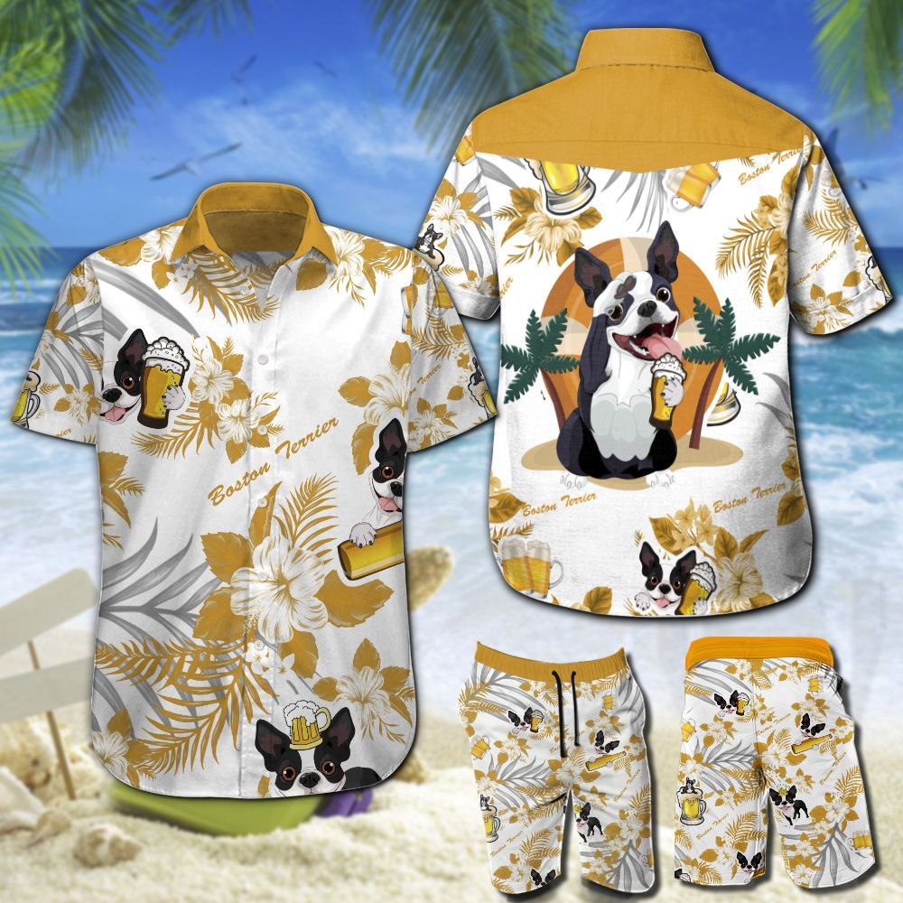 Boston Terrier & Beer Hawaiian Shirt 202 ND4356