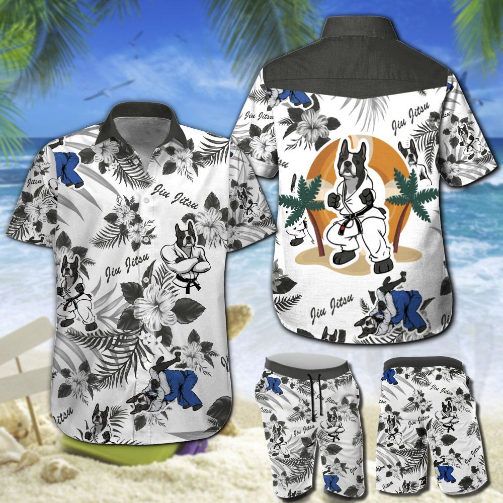 Boston Terrier Jiu Jitsu Hawaiian Shirt 204 ND4431