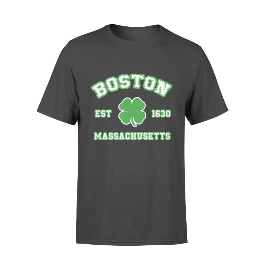 Distressed St. Patricks Day T-Shirt Irish Boston Mass Tee – Standard T-shirt