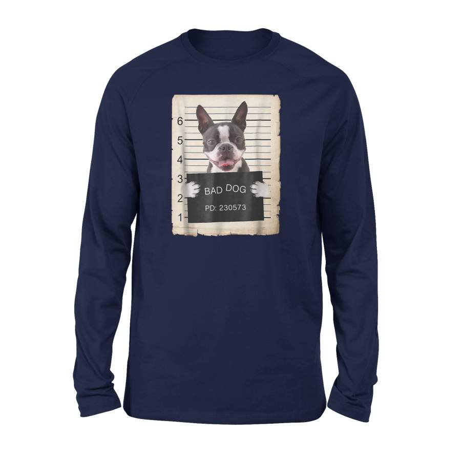 Father’s Day Black Boston terrier dog Shirt – Standard Long Sleeve