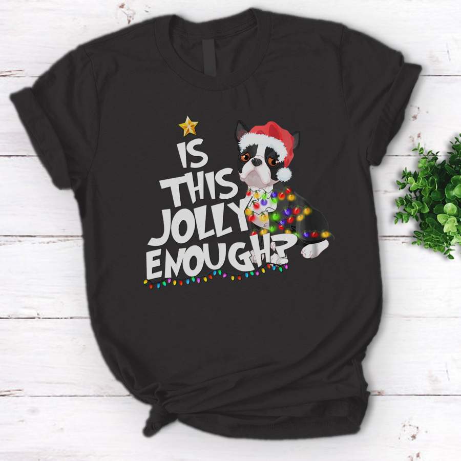 Is this jolly enough Boston Terrier Christmas T-Shirt Gifts Cute Dog Lovers – Standard Women’s T-shirt