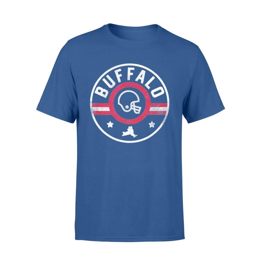 Buffalo Football Stars and Stripes New York Outline T-Shirt – Standard T-shirt