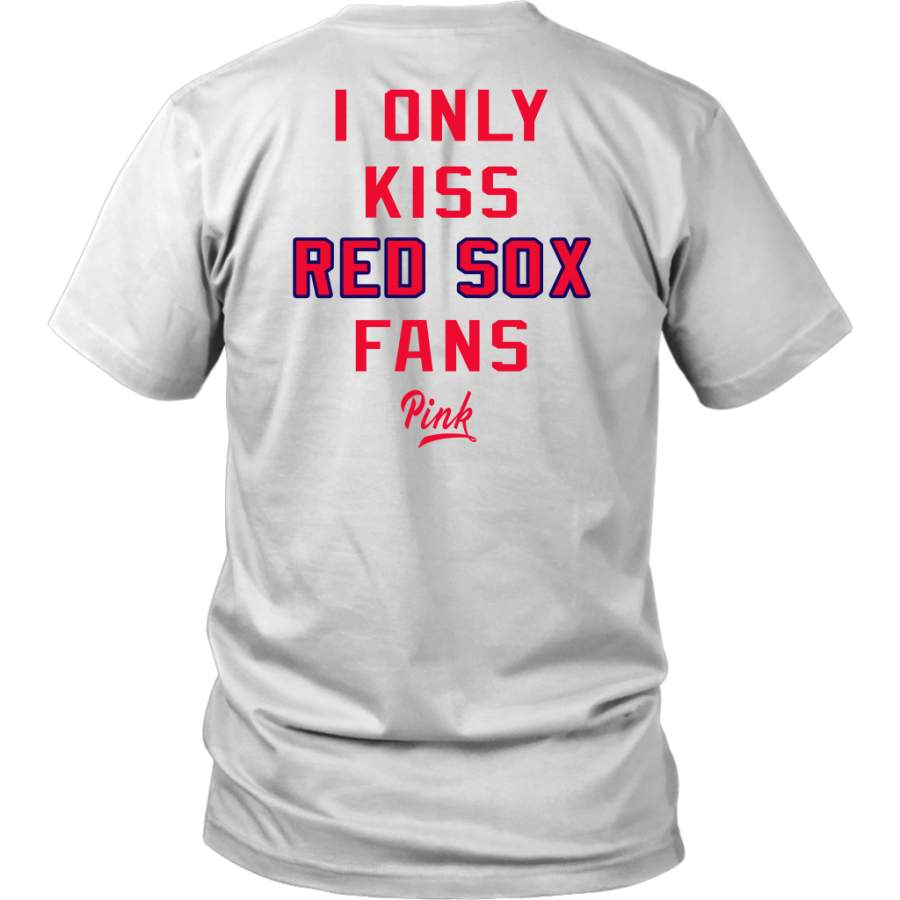 I Only Kiss Red Sox Fans Pink Shirt Guerin Austin – Boston Red Sox