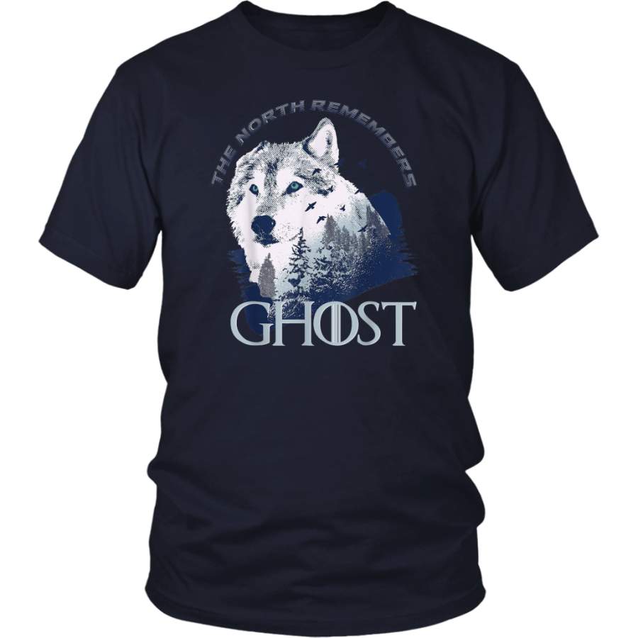 Ghost Lone Wolf in forest game day or winning the throne T-Shirt