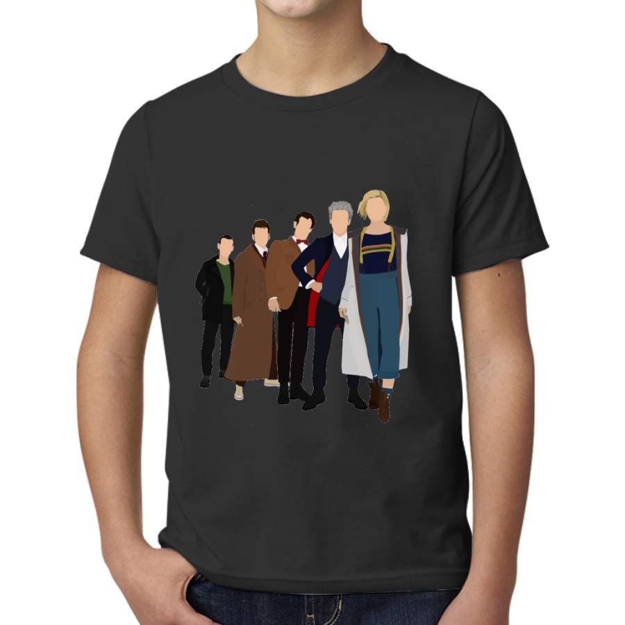 Doctor Who – All Five Modern Doctors – New Costume! (DW Inspired) – 13th Doctor Young T-Shirt