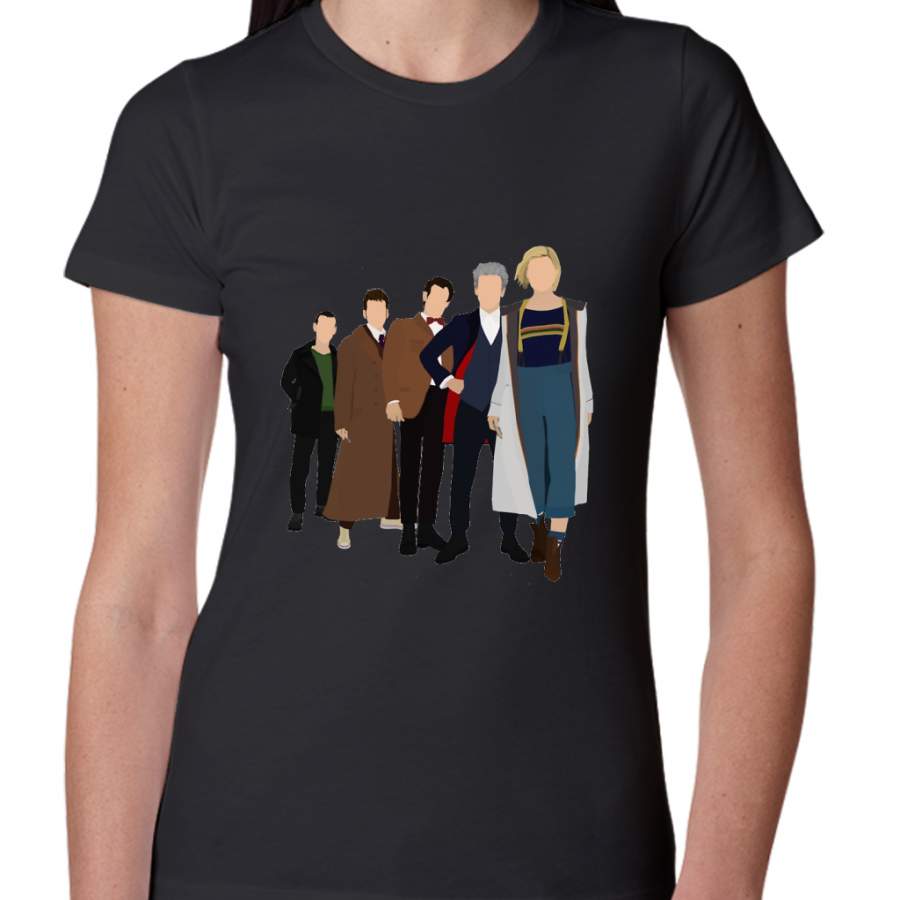 Doctor Who – All Five Modern Doctors – New Costume! (DW Inspired) – 13th Doctor Women T-Shirt