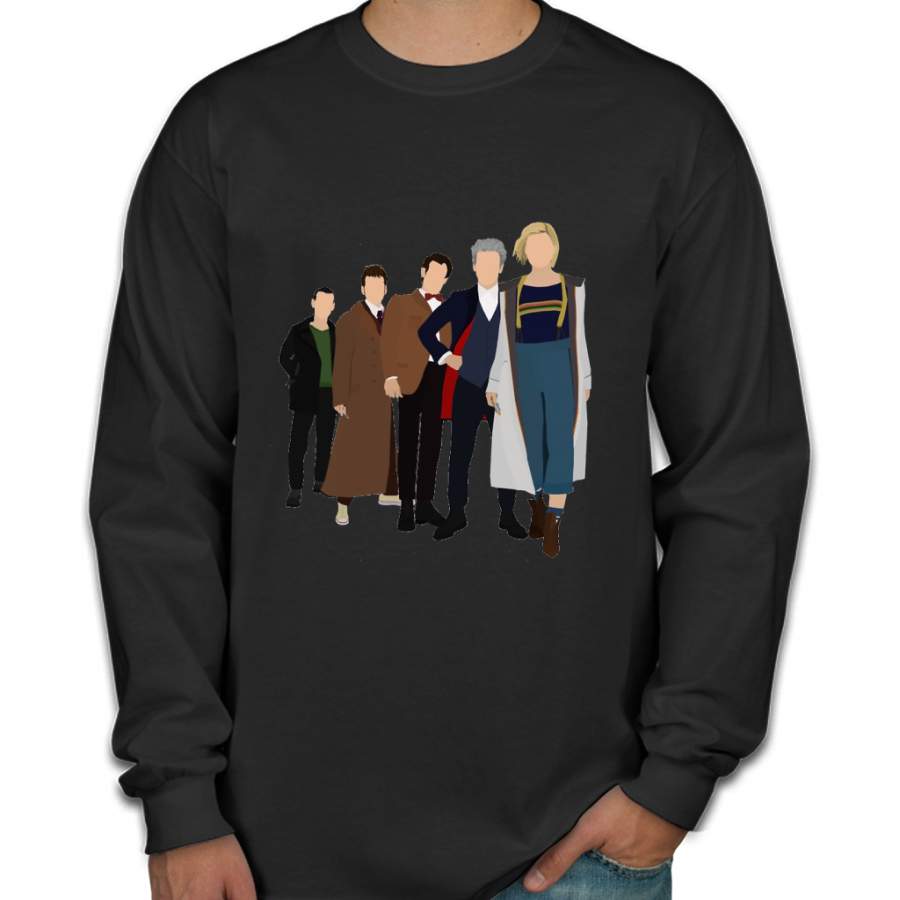 Doctor Who – All Five Modern Doctors – New Costume! (DW Inspired) – 13th Doctor Men Long Sleeve Shirt