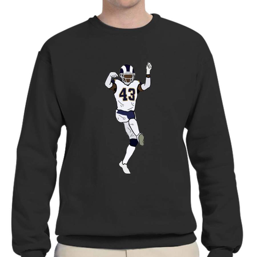 John Johnson III Interception Motorcycle Celebration – Los Angeles Rams Crew Neck Sweatshirt