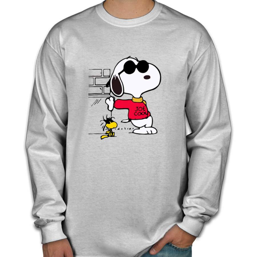 Joe Cool Snoopy Men Long Sleeve Shirt