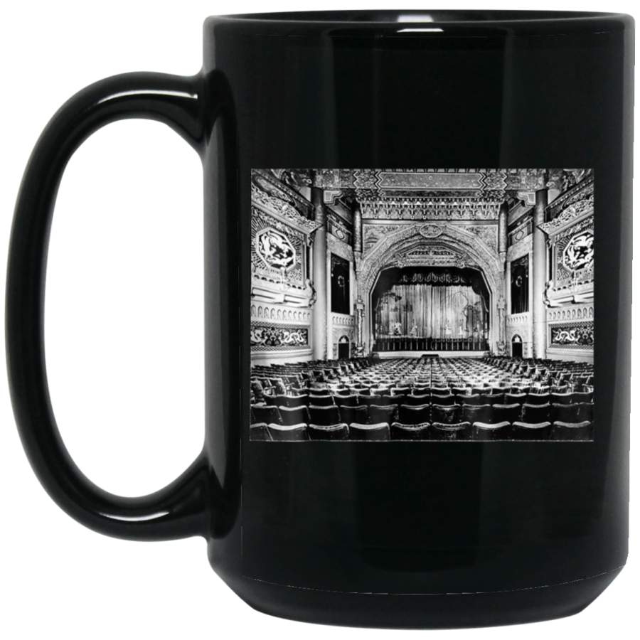 5th Avenue Theatre Graphic Vintage Seattle 15 oz Black Mug