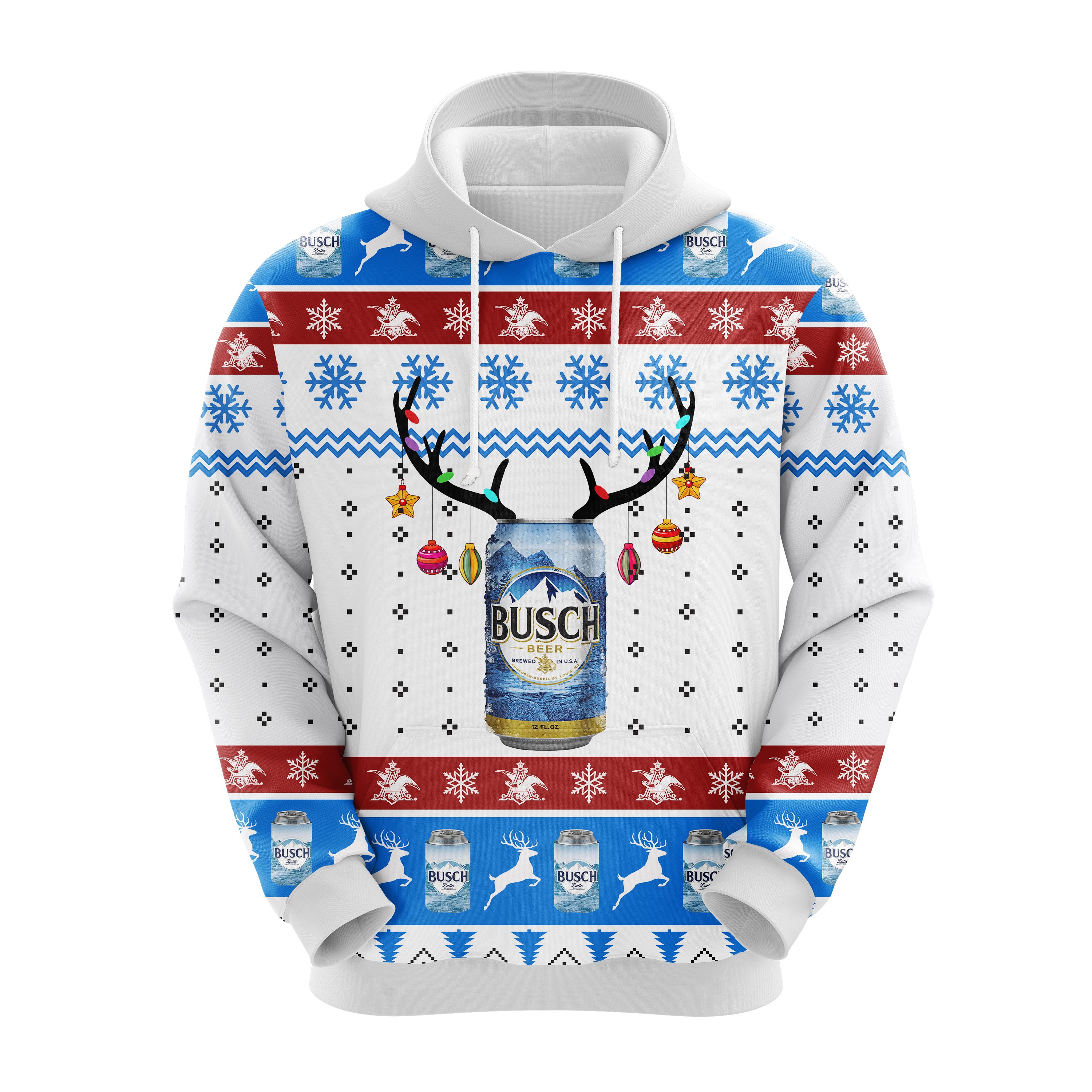 Busch blue white christmas Christmas cute Noel Mc Ugly Hoodie – Amazing Gift idea – thanksgiving gift