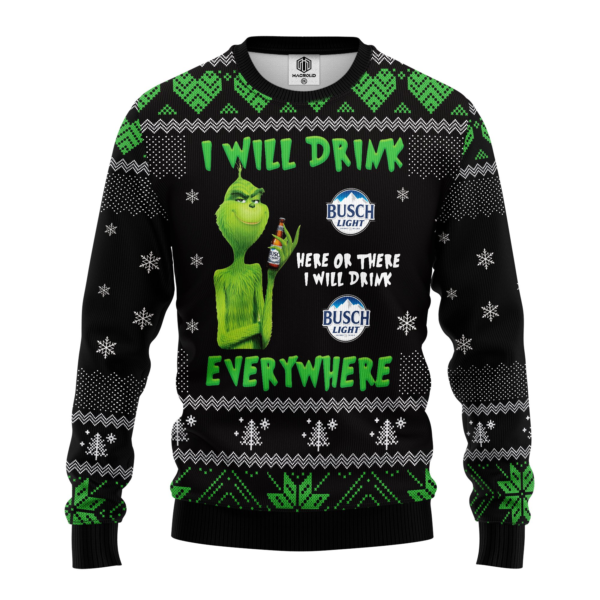 grinch drunk Busch Beer ugly christmas sweater – Amazing Gift idea – thanksgiving gift