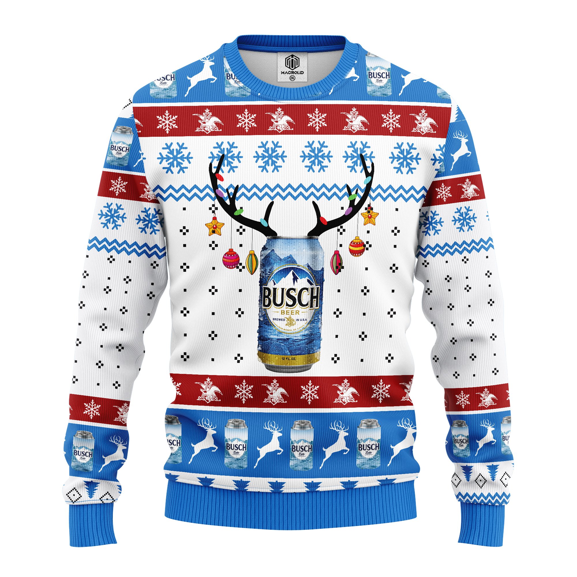 Busch blue white ugly christmas sweater – Amazing Gift idea – thanksgiving gift