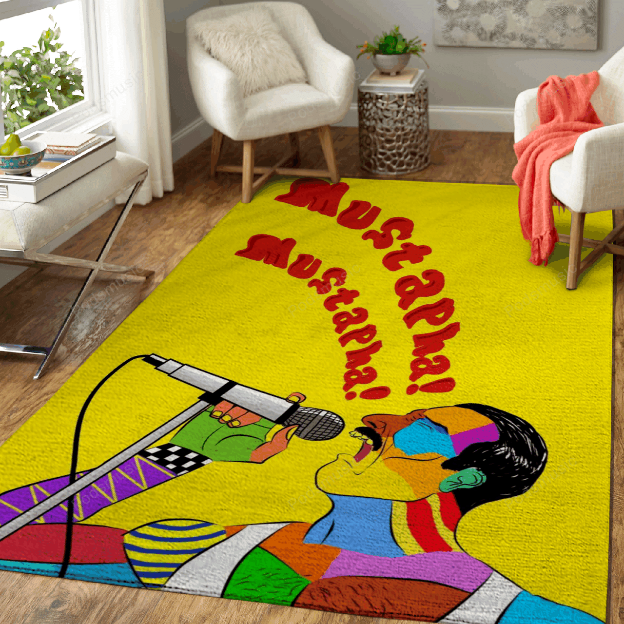 Freddie Mercury – Mustapha – Music Art For Fans Area Rug Carpet