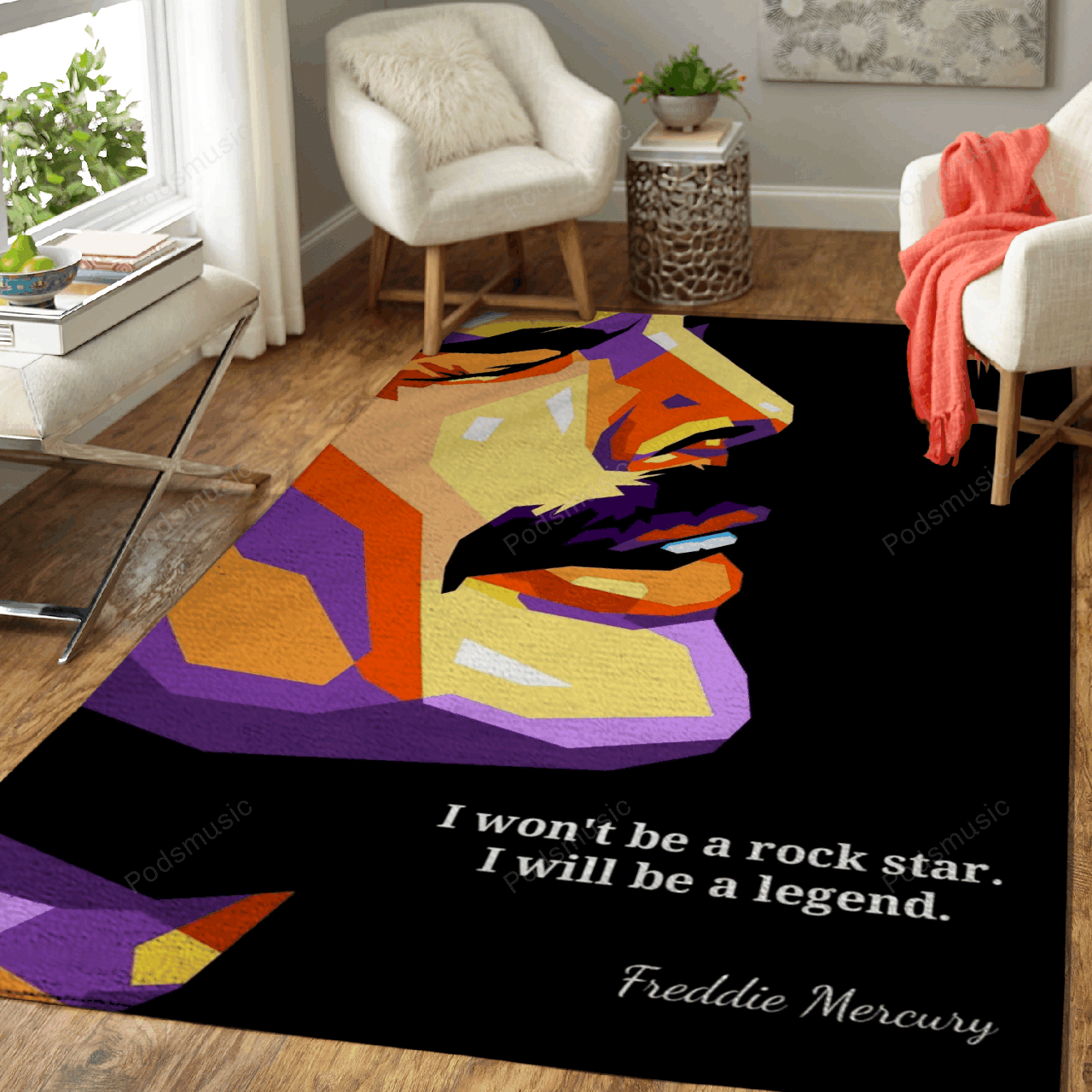 Freddie Mercury quotes – Music Art For Fans Area Rug Carpet